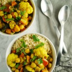 20 min cauliflower, chickpea and coconut milk curry (vegan)