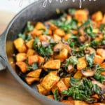 Potato, Mushroom and Kale Hash Skillet | Vegan | Gluten-Free