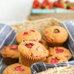 Strawberry Maple Muffins in a basket