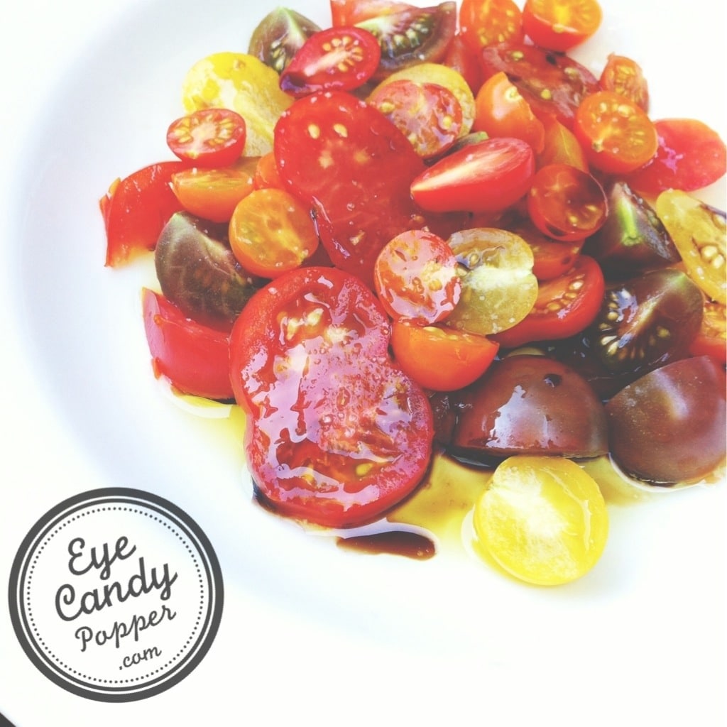 Simple heirloom tomato salad by eyecandypopper.com