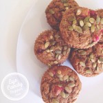 Pumpkin, apple and cranberry muffins (low-gluten, low-sugar, dairy-free, soy-free, with gluten-free and vegan option) eyecandypopper.com