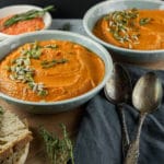 25 min carrot and red lentil Indian-style soup
