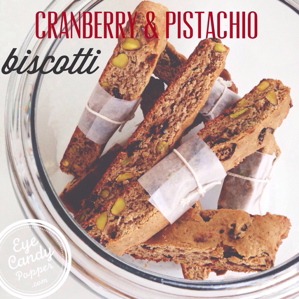 Almond, cranberry and pistachio biscotti (gluten-free, sugar-free, dairy-free)