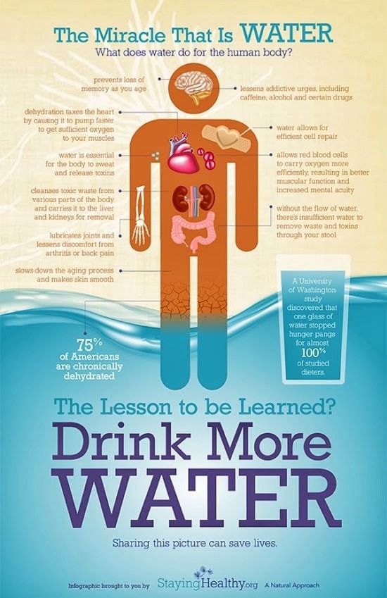 drink more water infographic