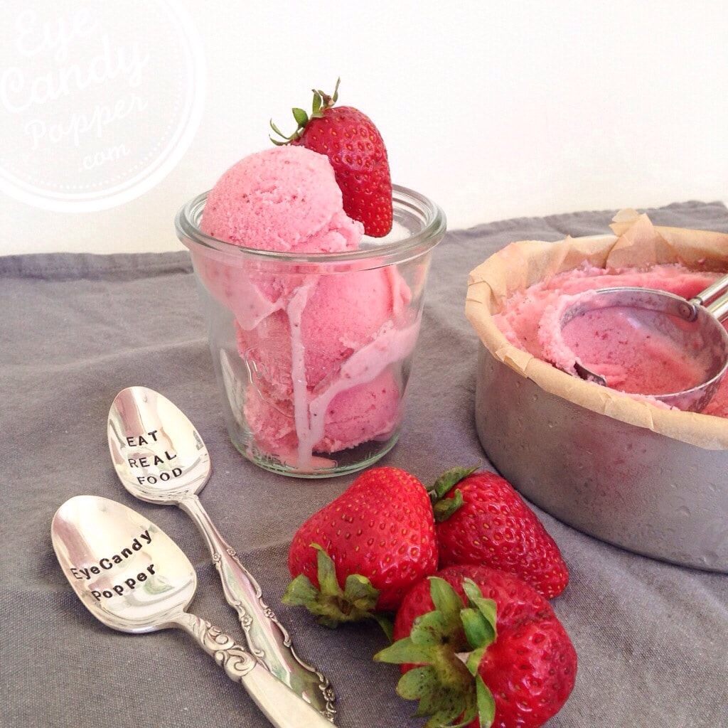 Strawberry Kefir Ice Cream