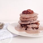 grain-free fluffy pancakes with almond butter sauce