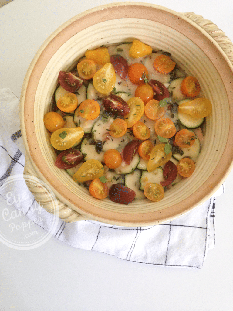 rustic tomato, zucchini and sweet potato pie with gluten-free crust (vegan)