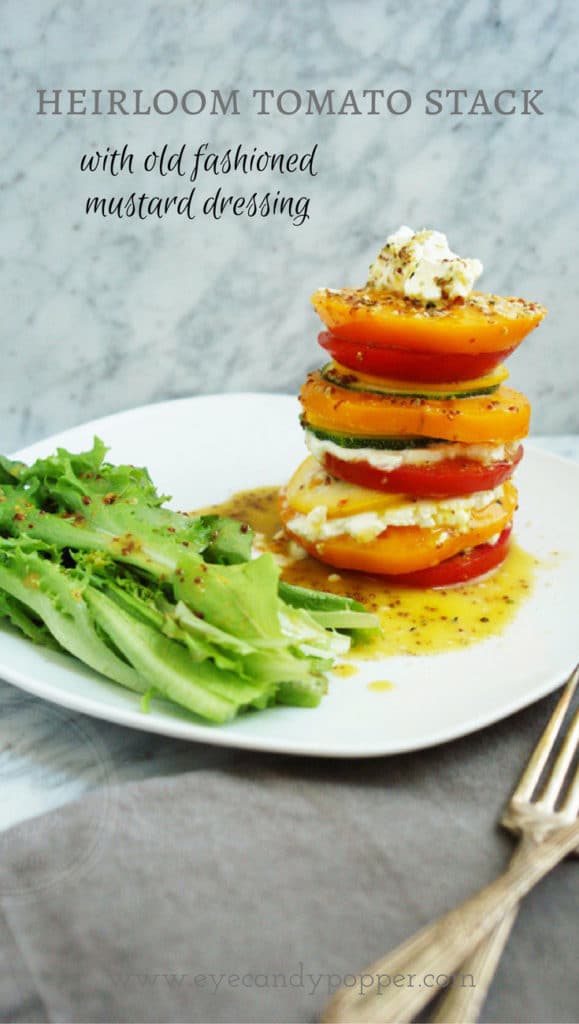 Heirloom Tomato, Zucchini and Goat Cheese Stack | Vegetarian