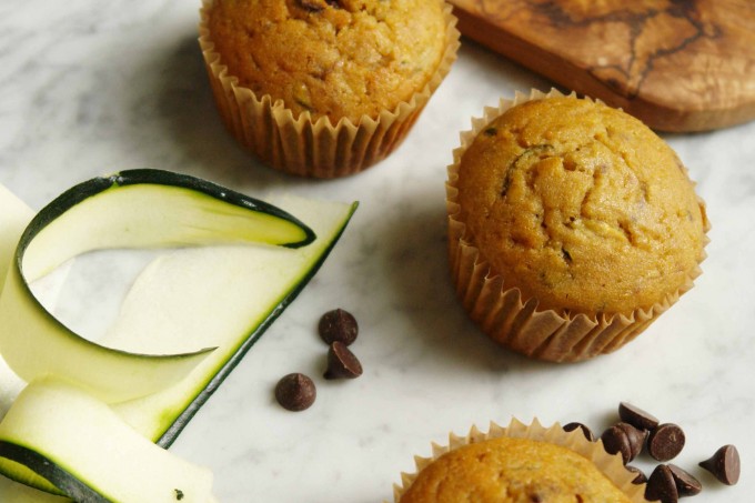 Zucchini chocolate chip muffins (gluten-free, dairy-free, paleo-friendly)