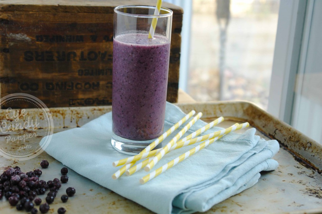 Post-workout blueberry smoothie (vegan, gluten-free, paleo)