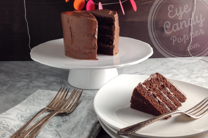 Olive oil Devil's Food Cake and how to ice a cake (multigrain, dairy-free)
