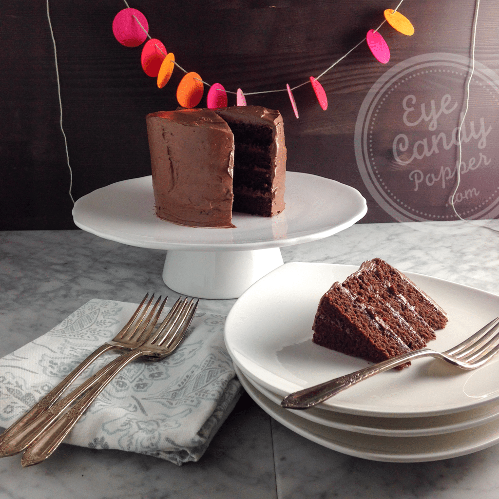 Easy tips: Olive oil Devil's Food Cake and how to ice a cake (multigrain, dairy-free)