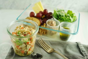 Meatless Monday Special Lunch Edition: Tuna pasta salad (vegetarian, gluten-free)