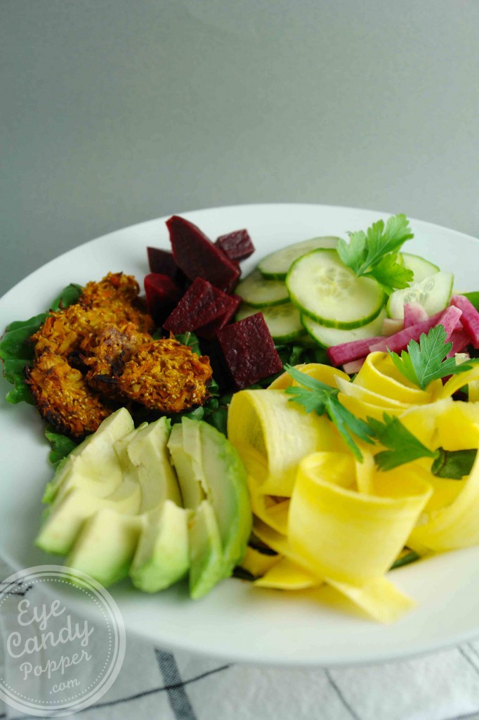 Meatless Monday: Root vegetable fritters 3 ways (Cook once, eat 3 meals) vegan, paleo, gluten-free