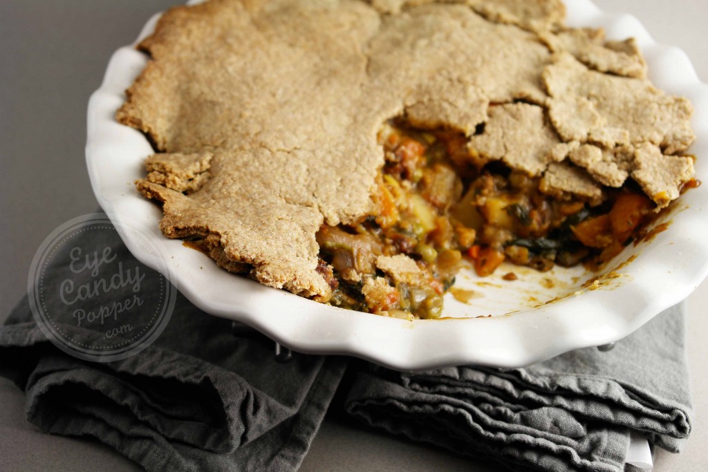 Meatless Monday: Rustic vegetable pot pie (dairy-free, wholegrain, low gluten, vegan option)