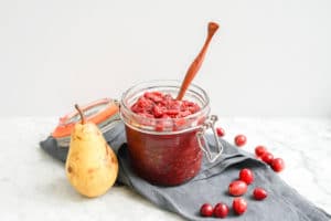 Easy Cranberry Pear Chutney | Vegan, Gluten-Free, Refined Sugar-Free